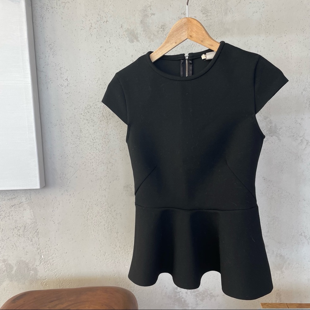 H&M Peplum Black Top